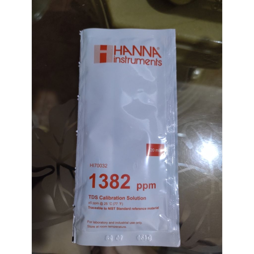 Jual hanna instrument HI70032 1382 ppm tds calibration solution 20ml ...