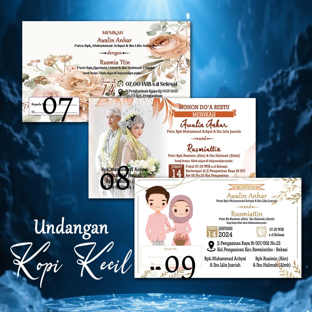 Jual UNDANGAN NIKAH KOPI MINI UNDANGAN PERNIKAHAN KECIL UNDANGAN ...