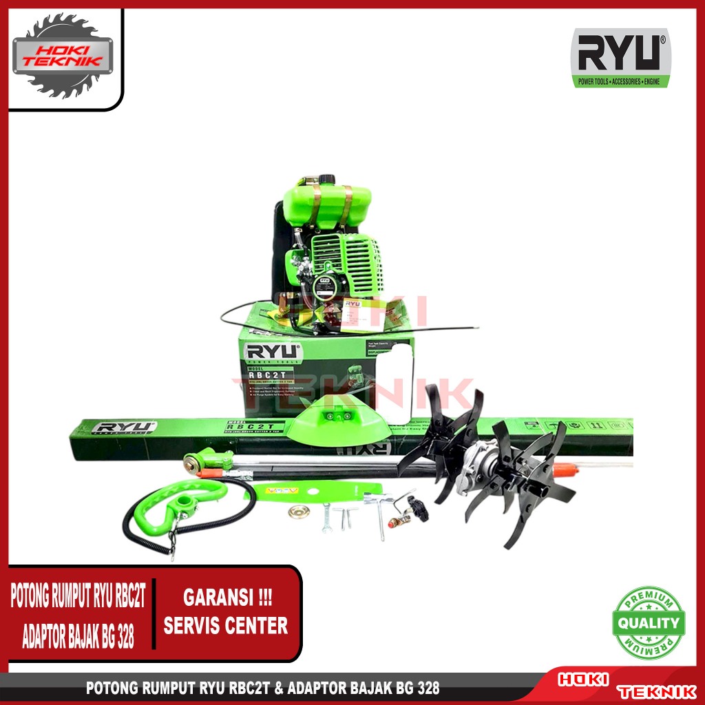 Jual Paket Mesin Potong Rumput RYU RBC2T & Cultivator Penggembur Tanah ...