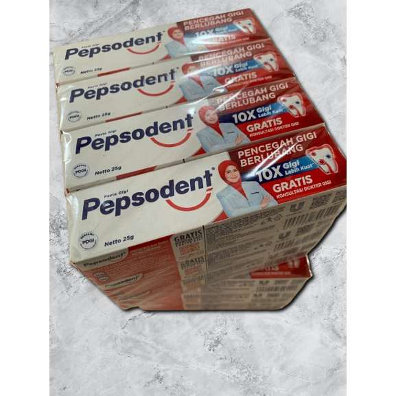 Jual Pepsodent Pasta Gigi 25 Gram 1 Lusin [12 Pcs / Bal] diskon besar