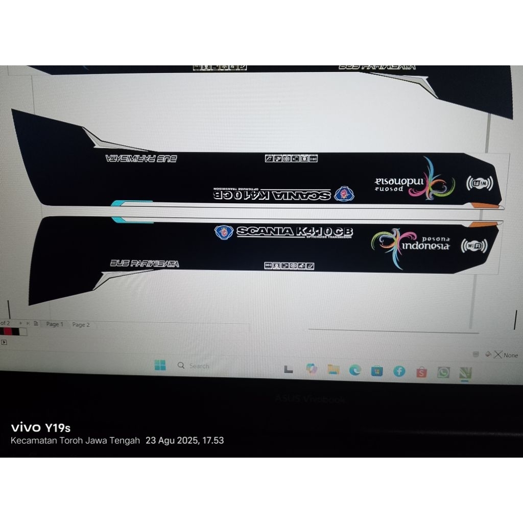 Jual Stiker miniatur bus rkc TRONTON, model jetbuss5 dan skylander R25 ...