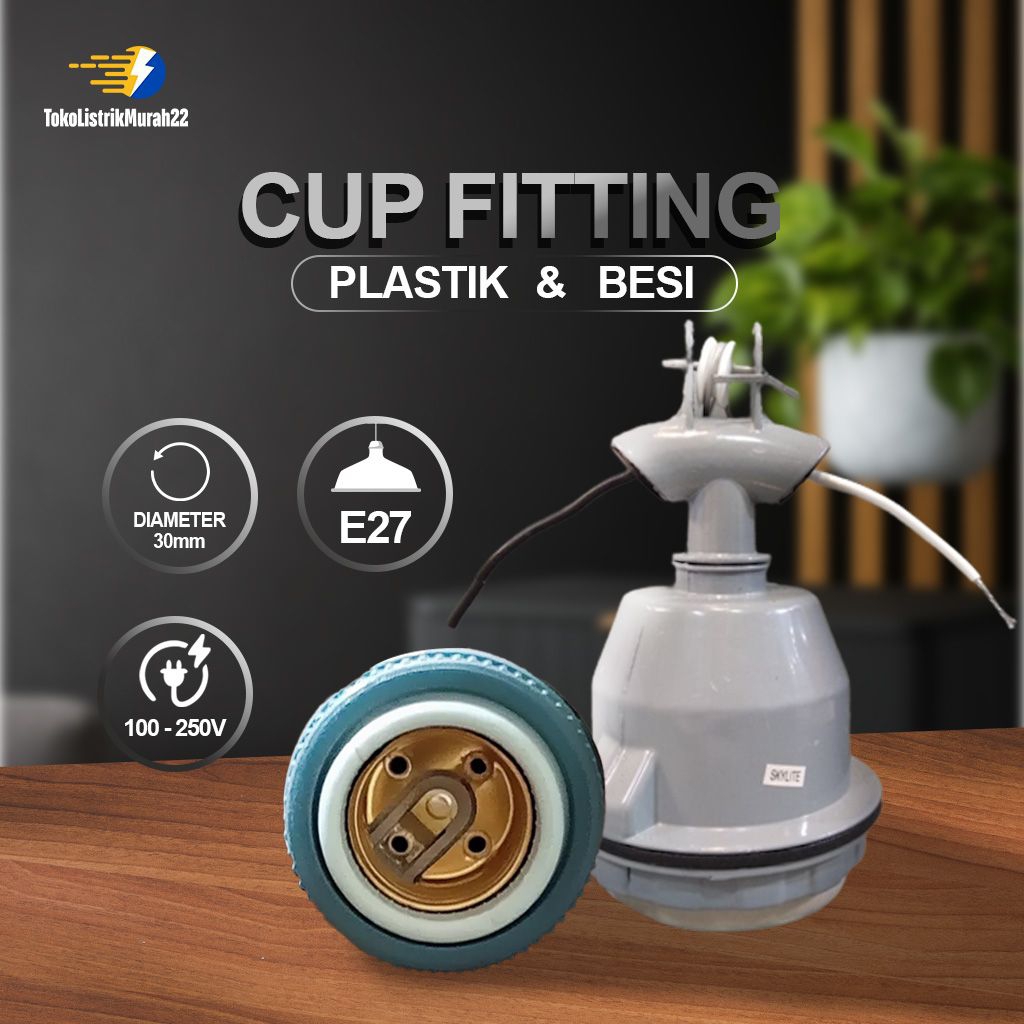 Jual FITTING E27 WD PLASTIK & BESI Lampu Satu Set Jalan WD Hijau ...