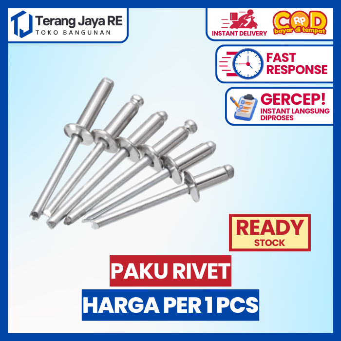 Jual Paku Rivet 3,2mm 4mm 4,8mm (HARGA PER 1 BUAH!!!) | Shopee Indonesia