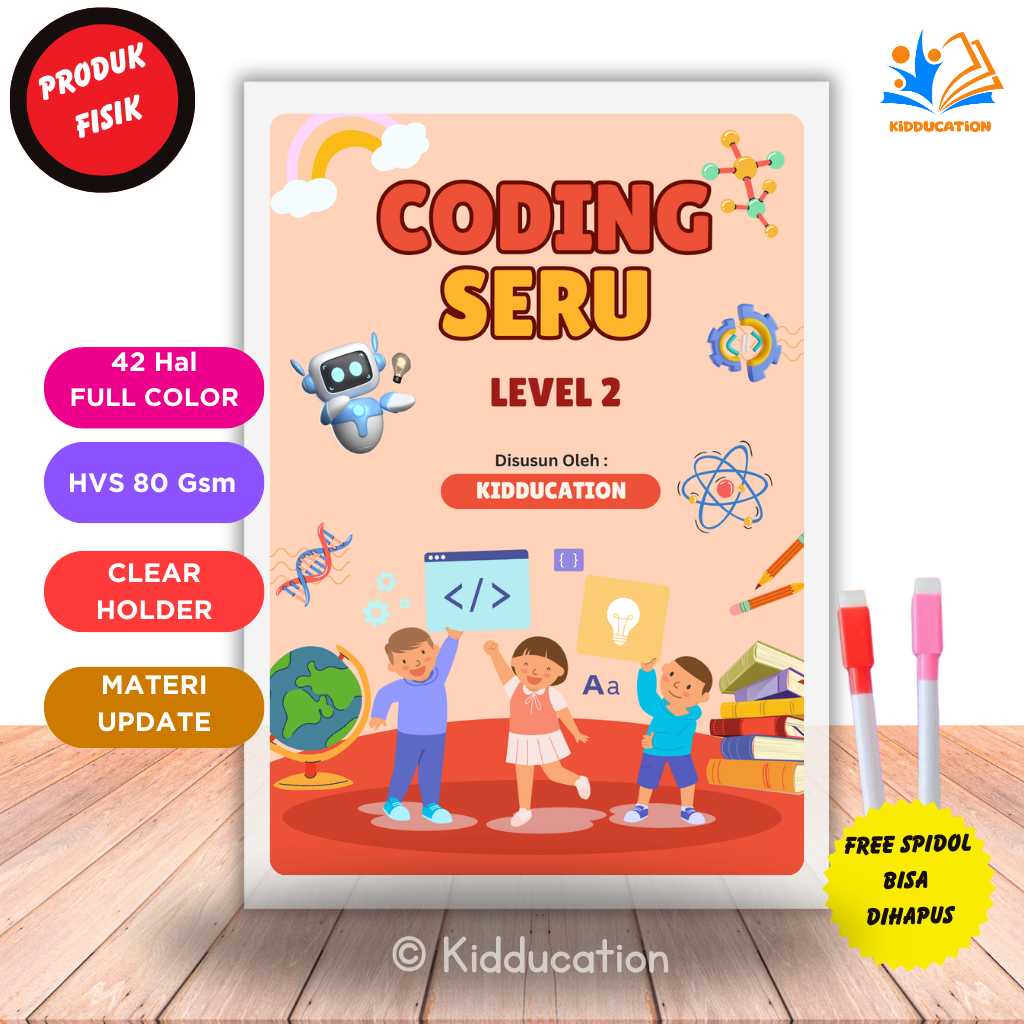 Jual Buku Coding Anak SD Kelas 2+ Worksheet Latih Algoritma Logika ...