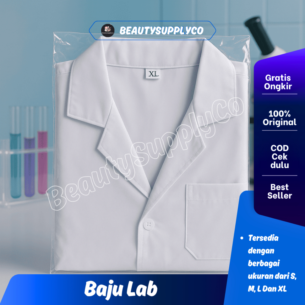 Jual Baju Laboratorium Tetoron/Jas Lab Baju Praktikum Lengan Pendek ...