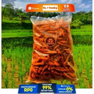 500 GRAM BASRENG PEDAS EXTRA DAUN JERUK [ Kukarasa snack ]