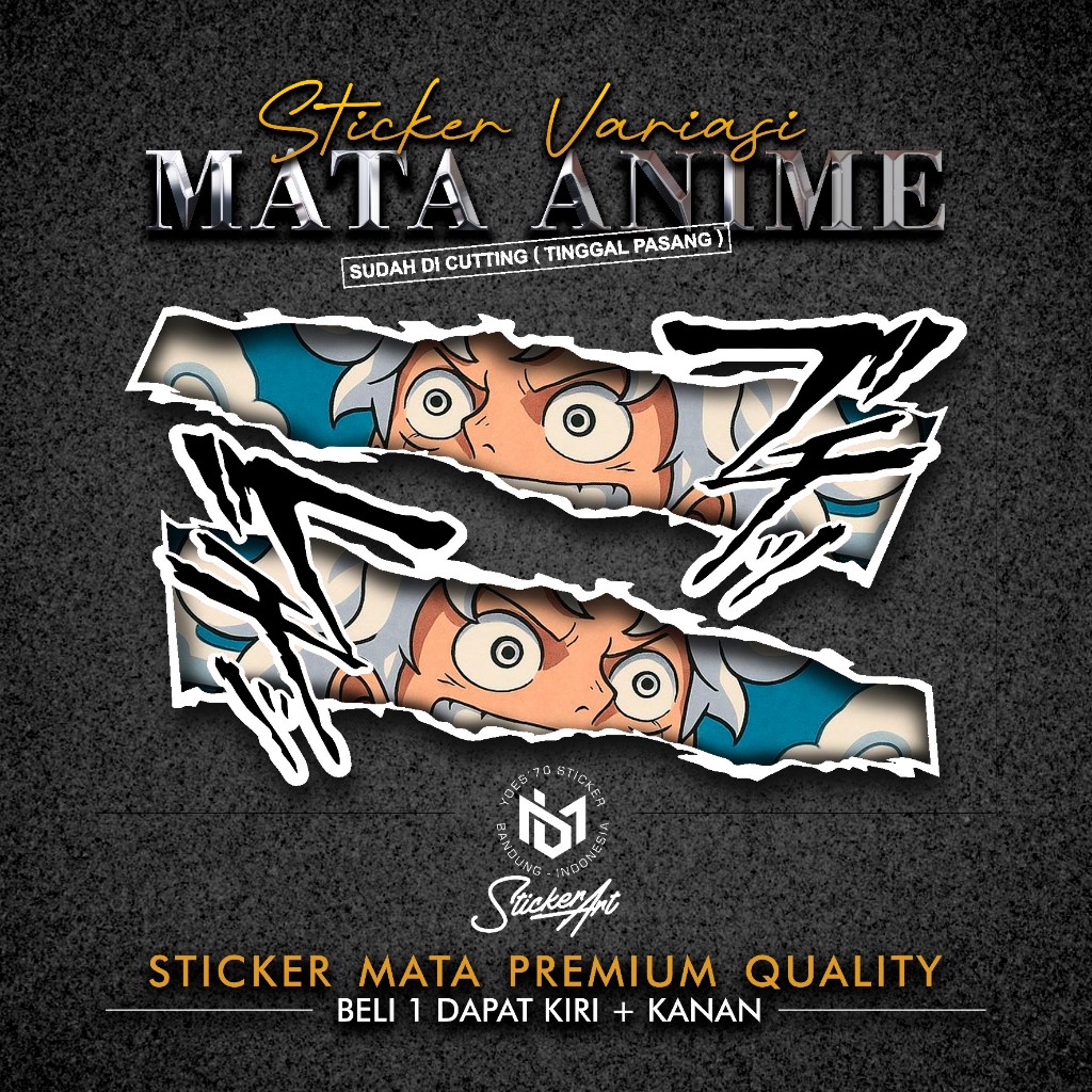 Jual STICKER MATA ANIME UNIVERSAL / STIKER MATA MODEL 30 / STIKER HELM ...