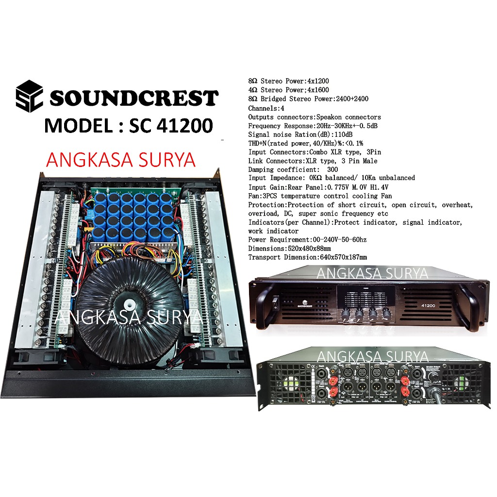 Jual Power SOUNDCREST SC41200 ORIGINAL /Amplifier Ampli Soundcrest SC ...