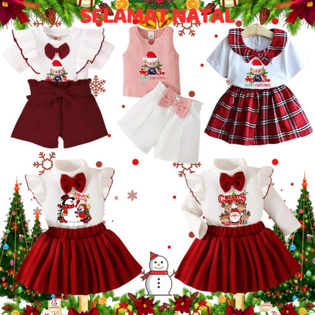 Jual PROMO NATAL BAJU SETELAN ROK ANAK PEREMPUAN USIA 1-5 TAHUN SETELAN ...