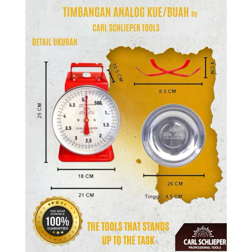 Jual CARL SCHLIEPER Timbangan Analog Duduk Manual Besi Stainless Jarum ...