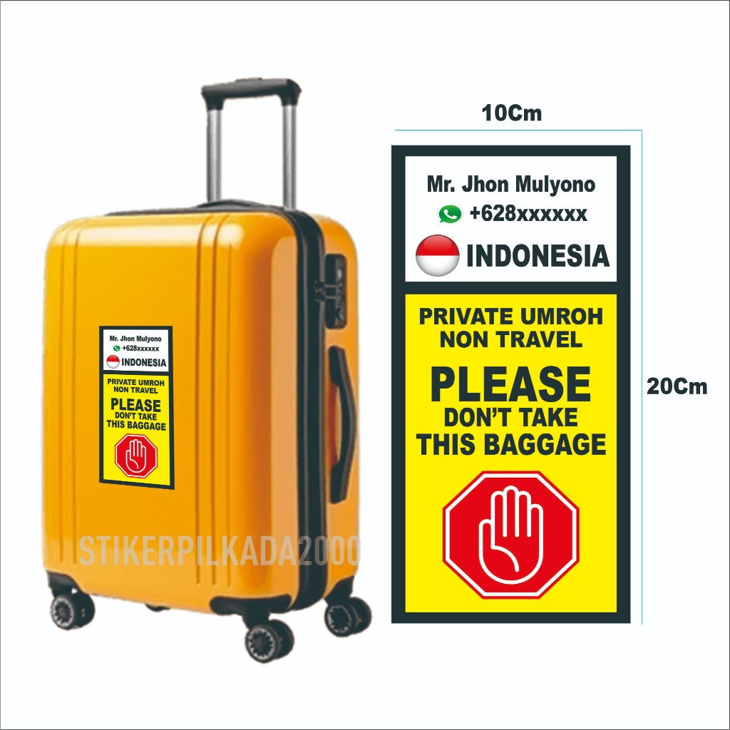Jual STIKER VINYL TEMPELAN KOPER / PENANDA KOPER / UMRAH / HAJI / TOUR ...