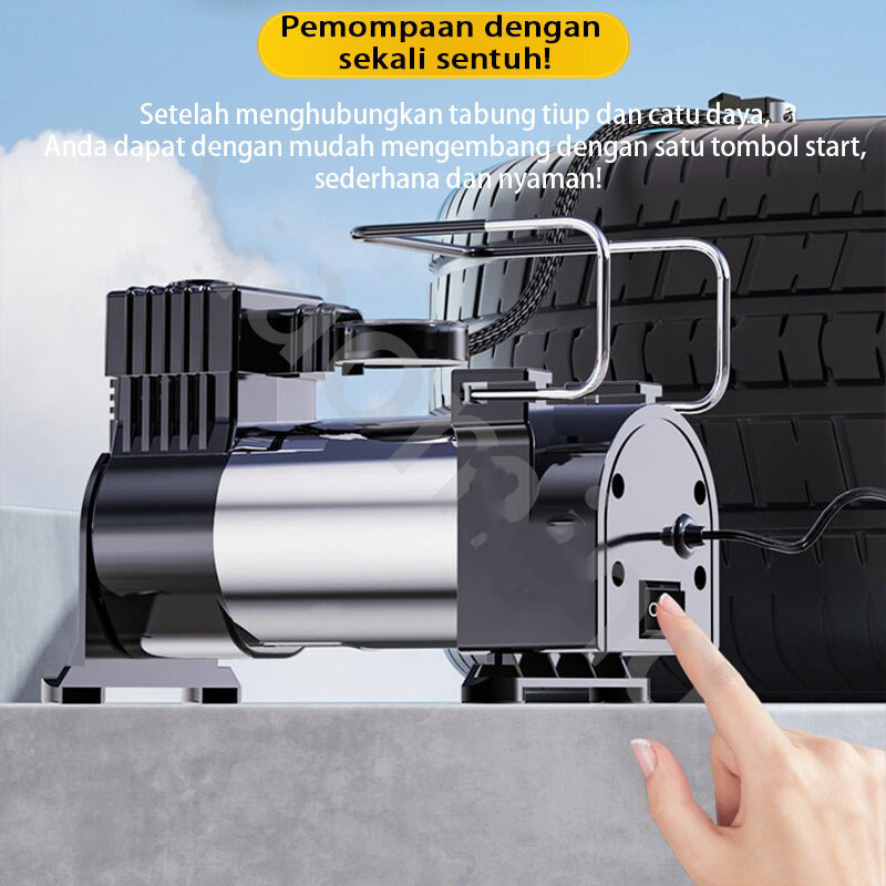 Jual Pompa Angin Mini Compressor Listrik Dc 12V Cet Heavy Duty150 Psi ...