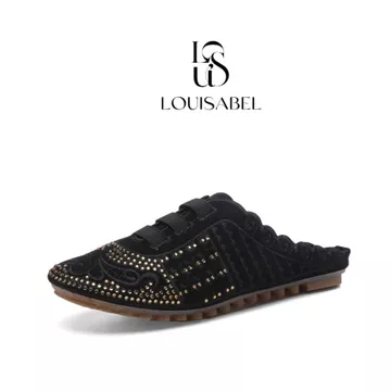 LOUISABEL Lace Ballerina Ribbon Sepatu Flat Shoes Loafer Wanita LSB JN337