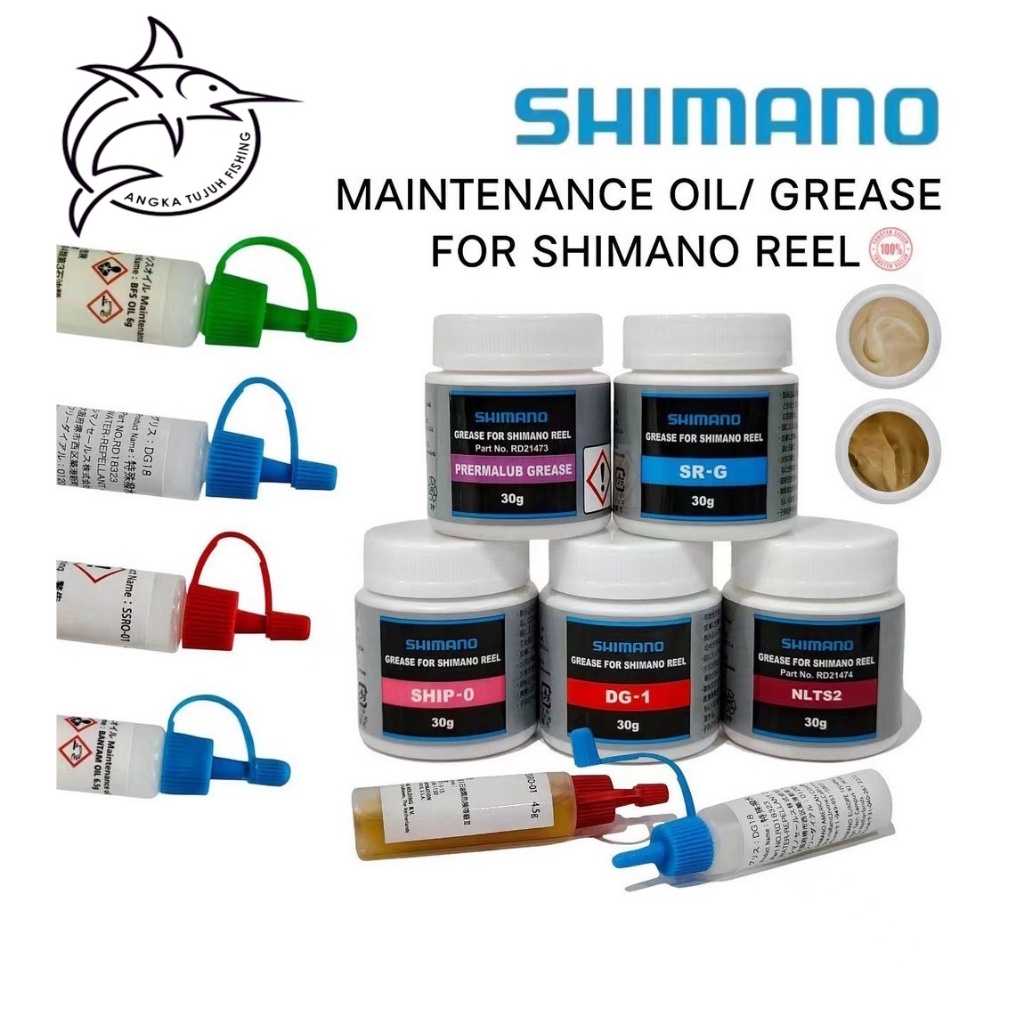 Jual Pelumas Reel Pancing Shimano Grease Lubricant and Oil Maintenance ...