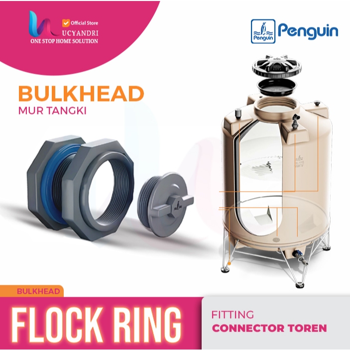 Jual Fitting PENGUIN 3/4 Inch Konektor Mur Tangki Bulkhead Tangki Air ...