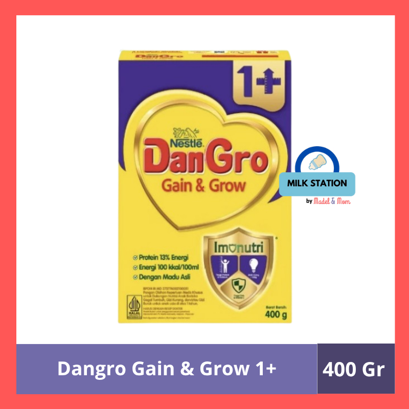 Jual DANGRO GAIN & GROW 1+ 400 GR [Milk Station] | Shopee Indonesia