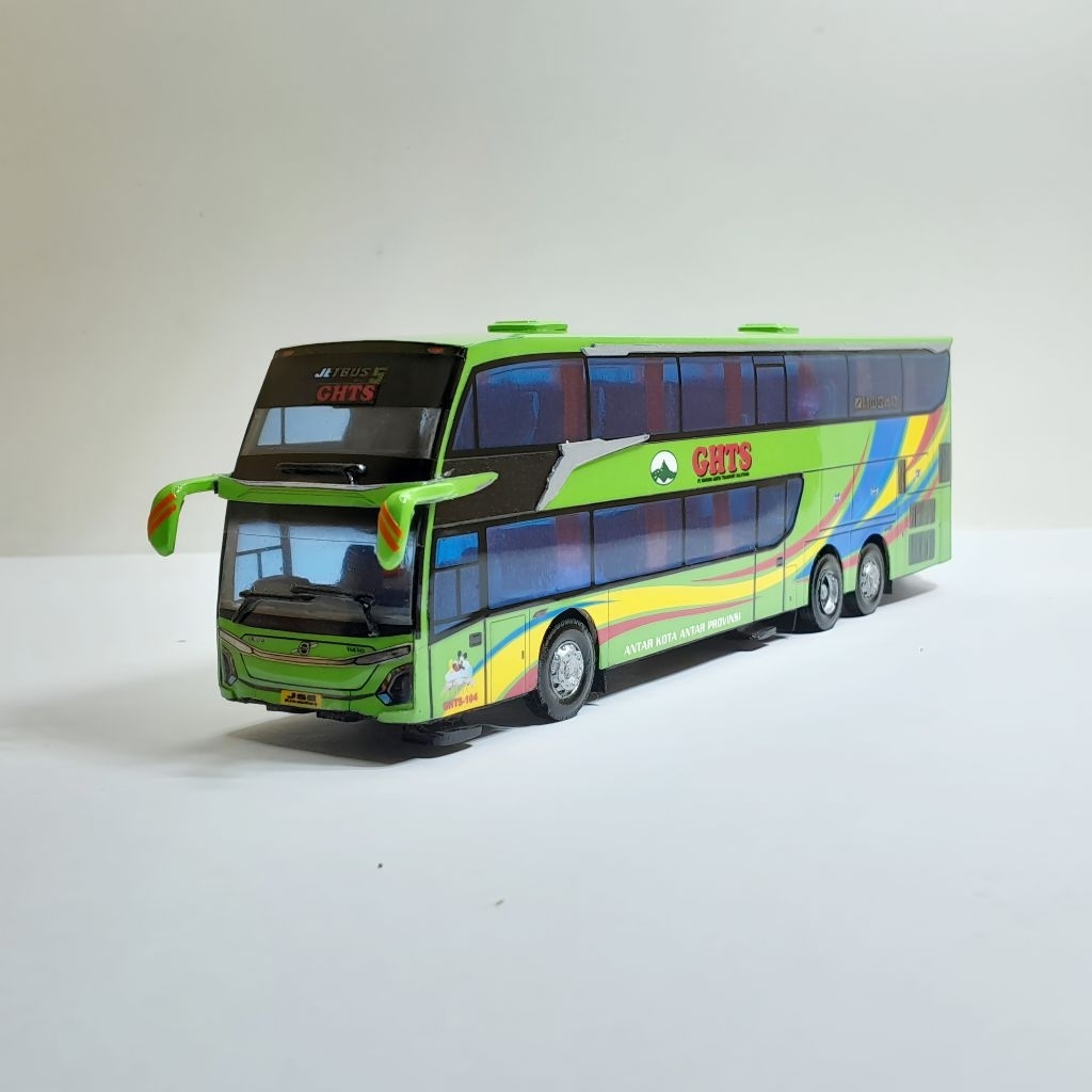 Jual Miniatur bus GHTS body Jb5 Double decker ADIPUTRO skala 1:64 ...