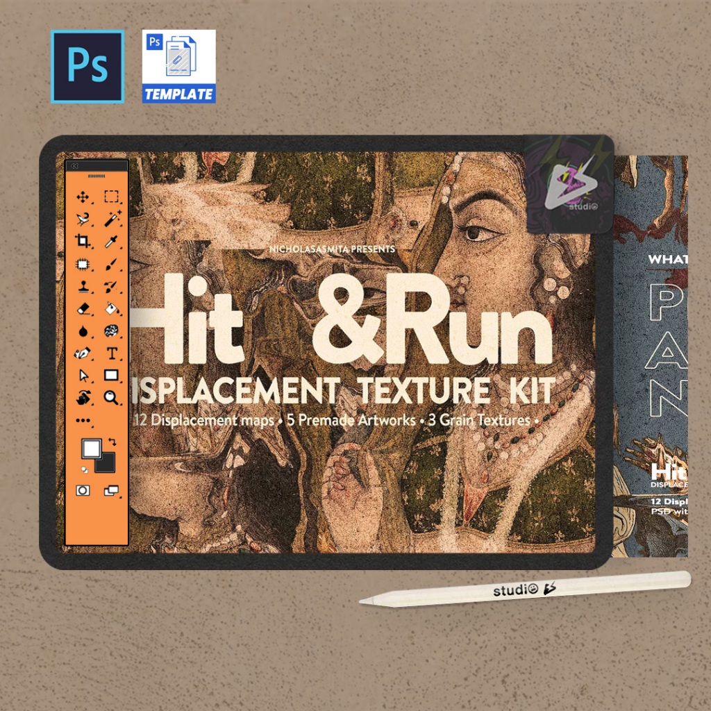 Jual Photoshop Template - NSM Hit & Run Displacement Map Texture Kit ...