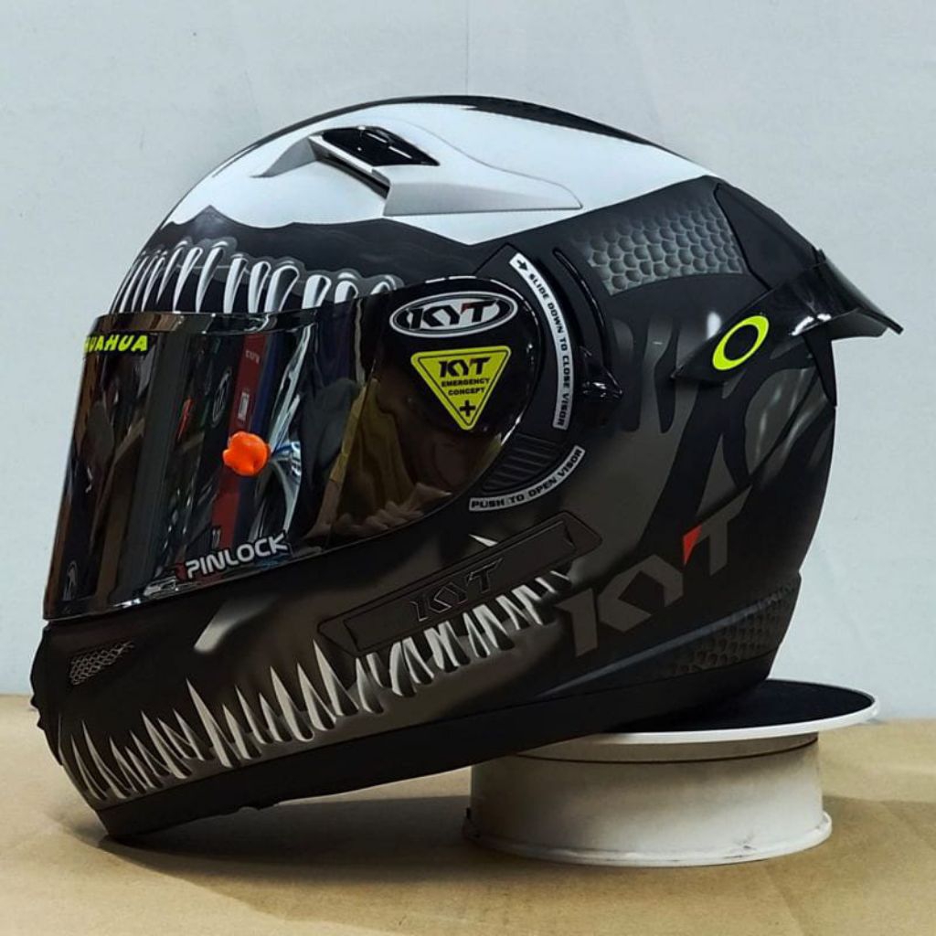 Jual Helm Kyt K2 Rider Venom Black Doff Gunmetal Double Visor Paket ...