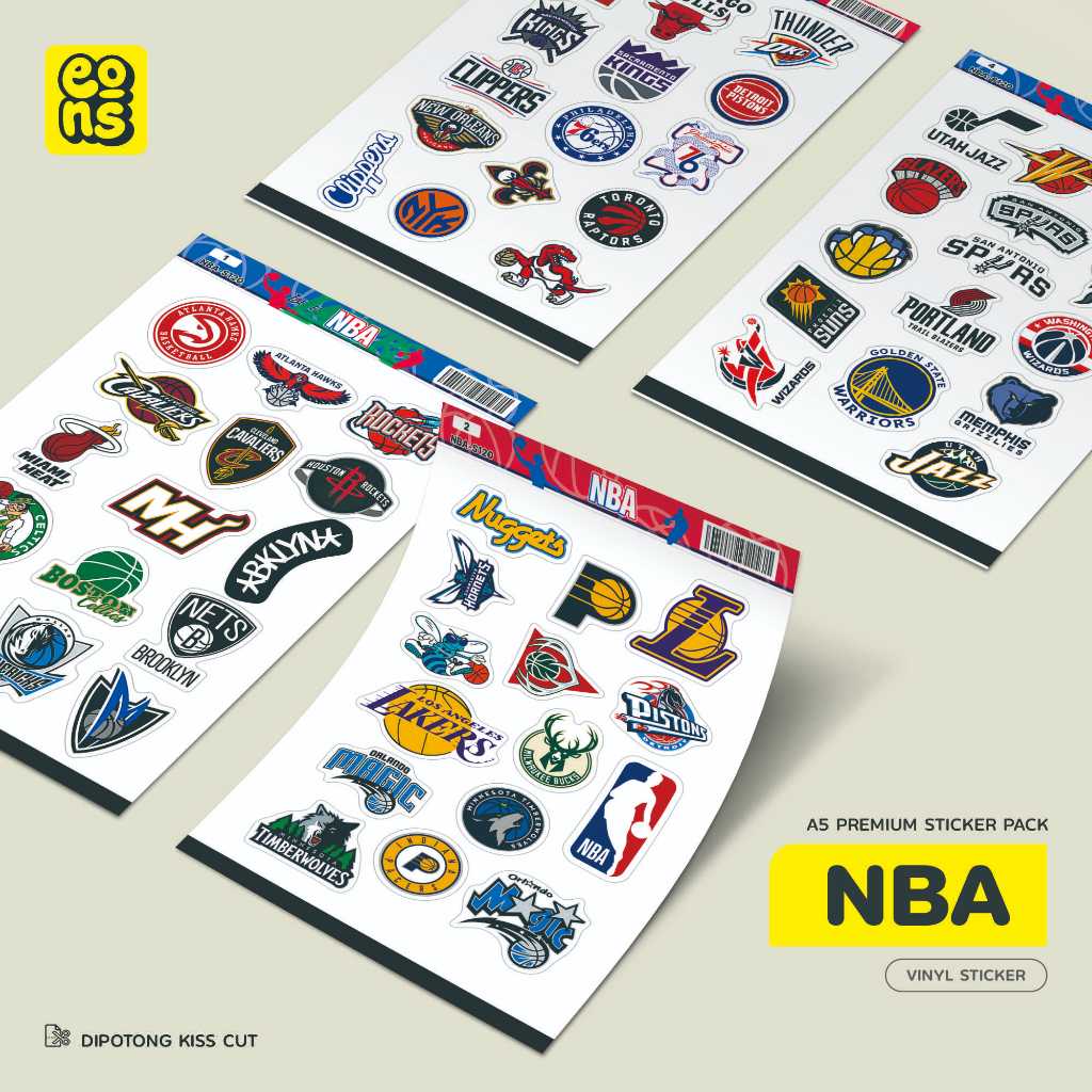 Jual Stiker Pack NBA Waterproof Aesthetic- untuk Laptop, Motor, dan ...