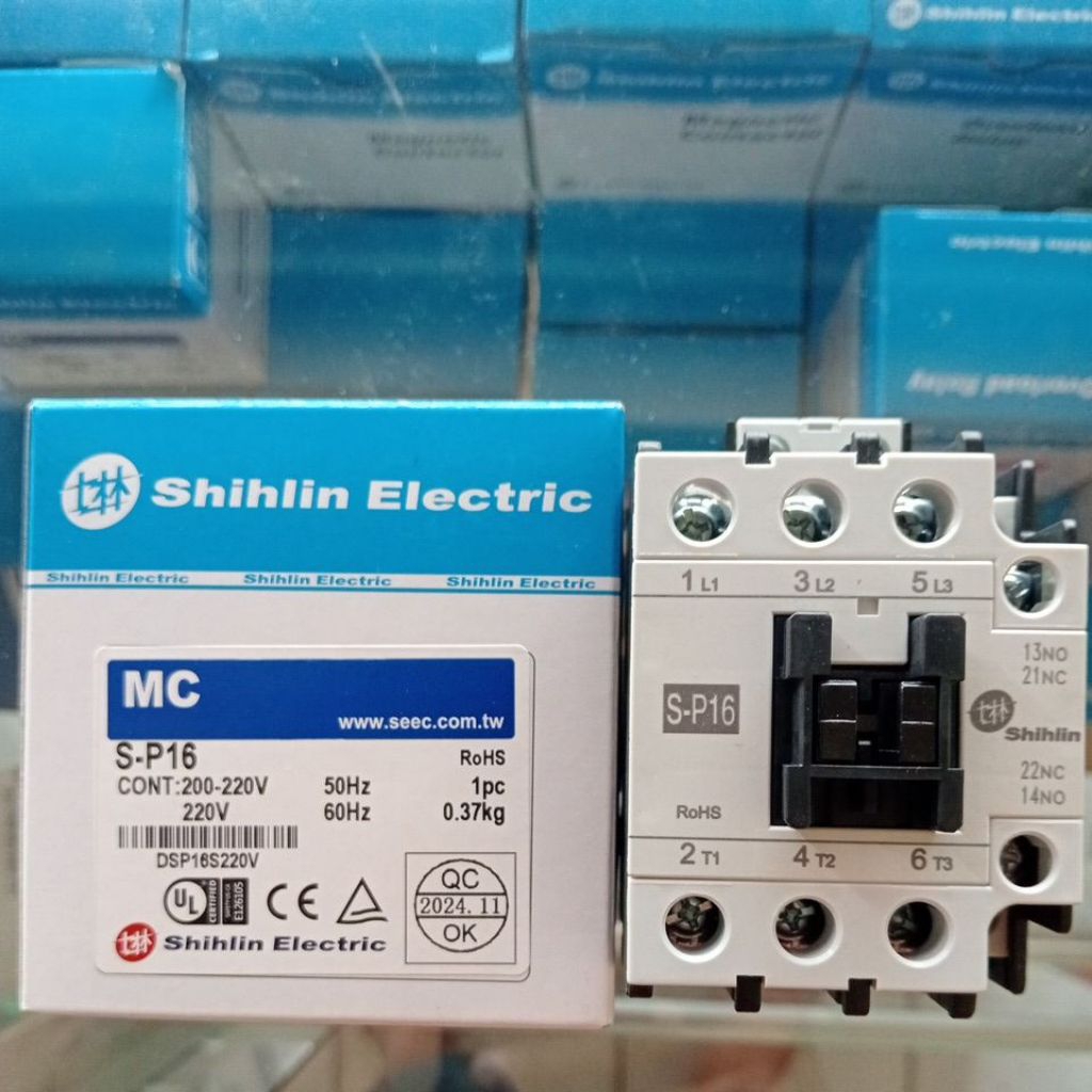 Jual Kontaktor Contactor S-P 16 220 volt AC1-30A AC3-18A Shihlin ...