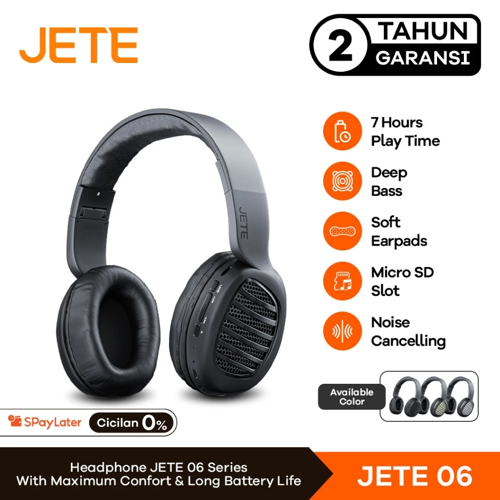 Headset Bluetooth Headphone Bluetooth JETE JETE-06 - Garansi 2 Tahun