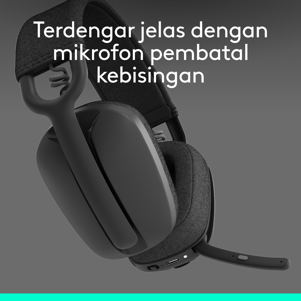 Logitech Zone Vibe 100 Wireless Headphone dengan Bluetooth Multipoint dan Mikrofon Noise-Cancelling (5)
