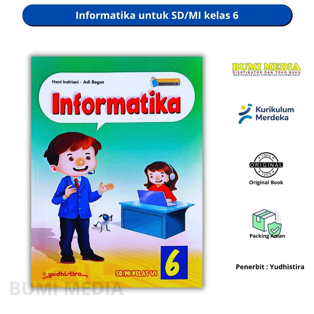 Jual Buku Informatika SD/MI Kelas 6 Kurikulum Merdeka YUDHISTIRA ...