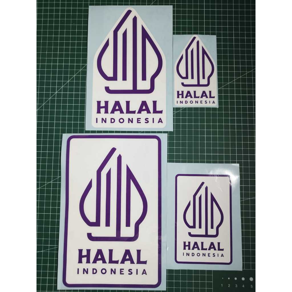 Jual Sticker Cutting Logo Halal Glossy Untuk Kaca Neonbox Bisa custom ...