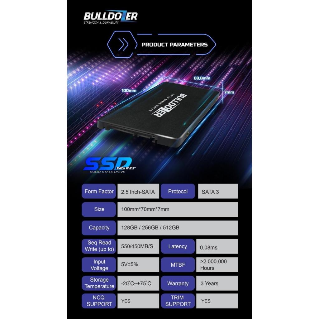 Jual SSD BULLDOZER 128GB/256/512GB SATA 3 + Instalisasi Windows Siap ...