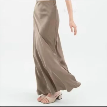 Rok Satin Silk Premium A Line Satin Skirt Maxi Skirt High Quality