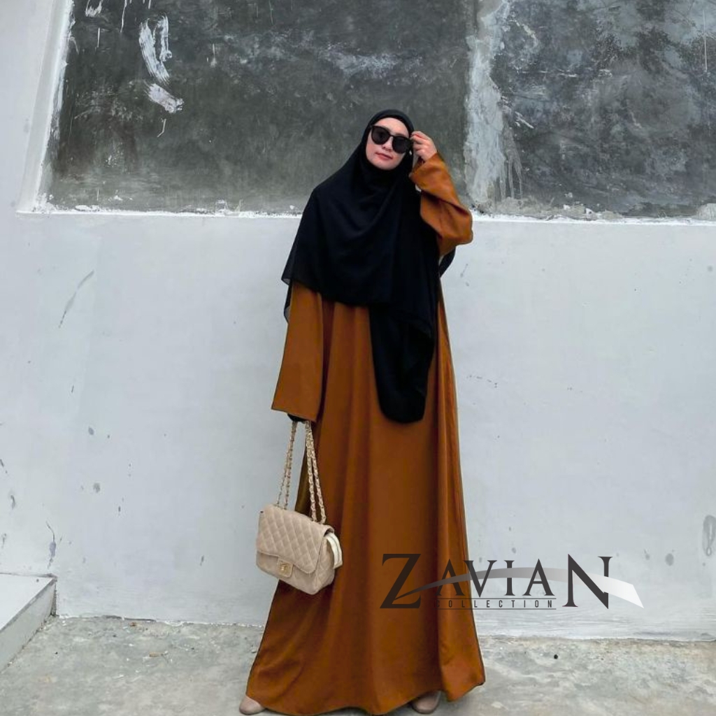 (BISA COD) Abaya wanita madina / Gamis kajian wanita kekinian ukuran S M L XL XXL
