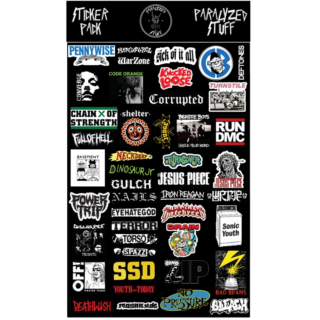 Jual (VOL V) 46PCS STICKERPACK LAPTOP STIKER BAND RANDOM ZIP BASEMENT ...