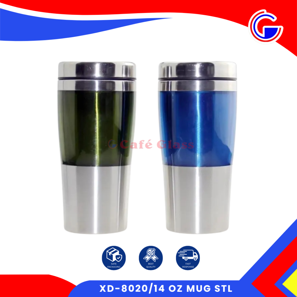 [Promo Kak Arsyila] Mug Termos Stainless 14 Oz - Mug Vacuum Cup - Tumbler Kopi Panas Dingin 420Ml