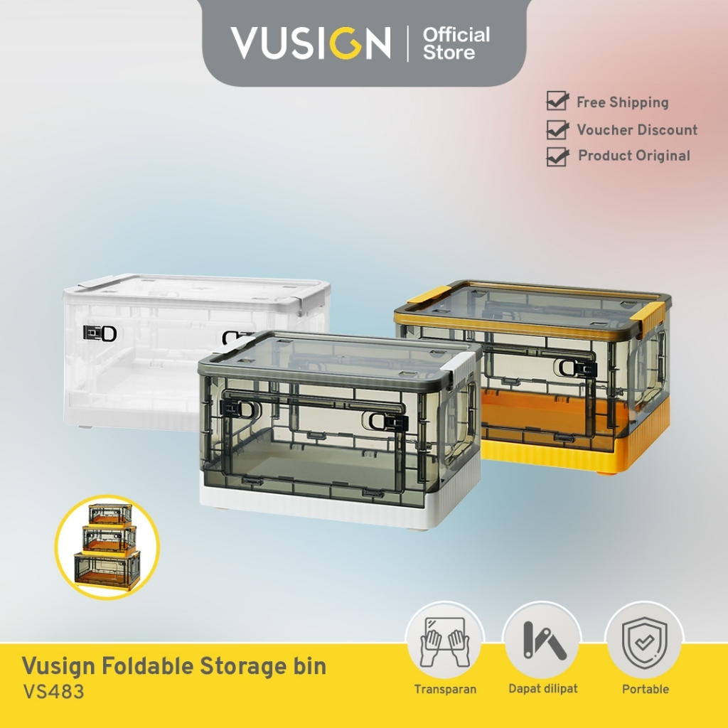 Jual Vusign Foldable Storage Box / Foldable Container Box Penyimpanan ...