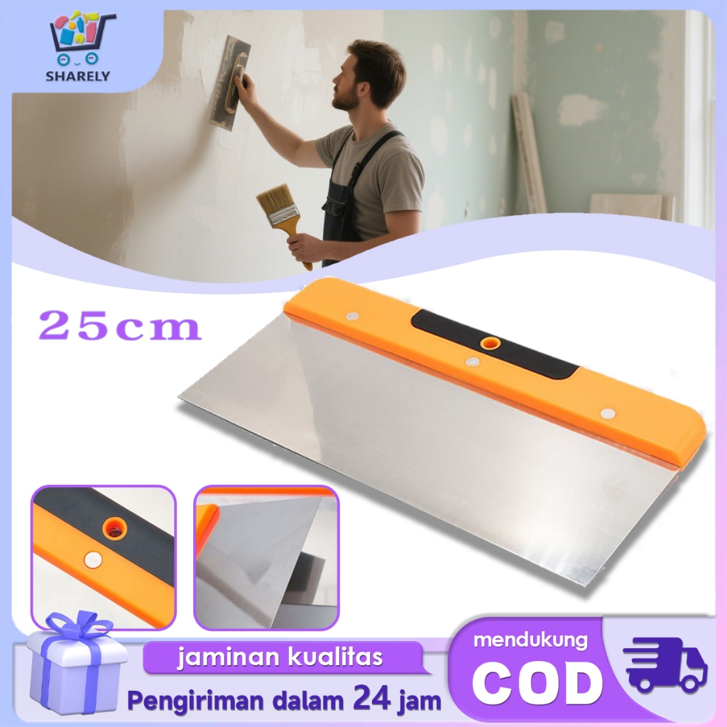 Jual Skrap Dempul Stainless Steel Kapi Plamir Tembok Ukuran 25cm Kapi ...