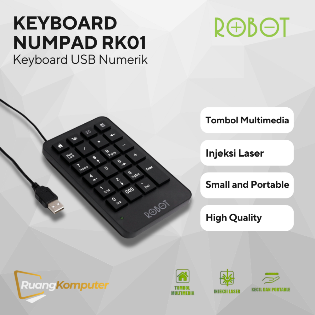 Jual ROBOT RK01 Keyboard Numeric Mini Keypad Numpad Wired Kabel Usb ...
