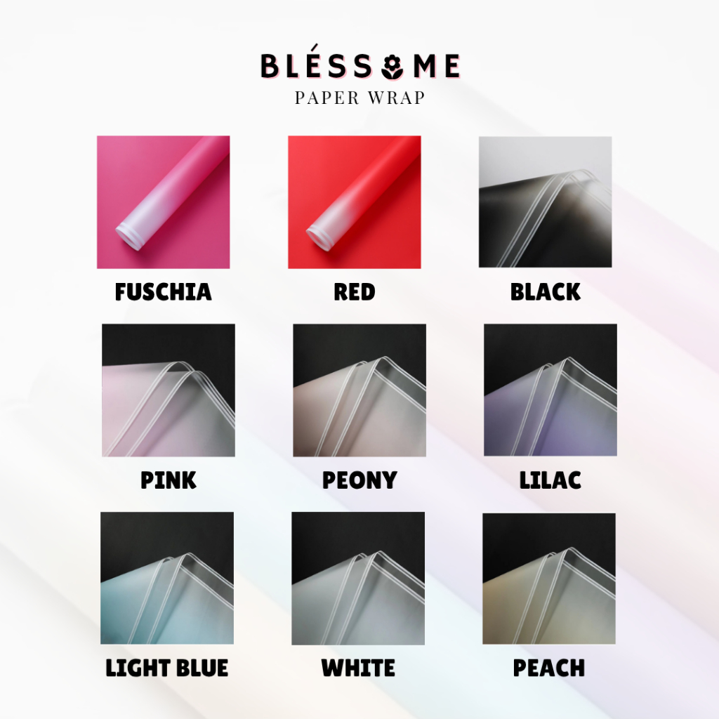 Jual (20 LEMBAR) Gradation List Flower Wrapping Paper / Gradient Double ...