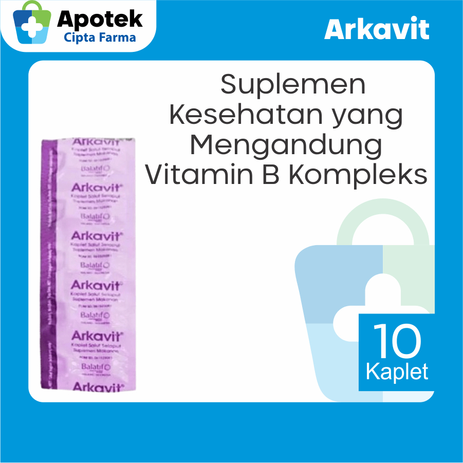 Jual Arkavit Vitamin B Komplek Vitamin B Complex Vitamin B1 Vitamin B2 ...