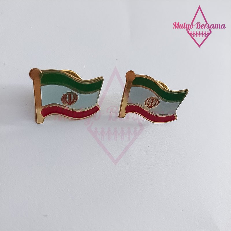 Jual Pin Flag Iran Bahan Logam Pin Bendera Negara Iran - Mulyo Bersama ...
