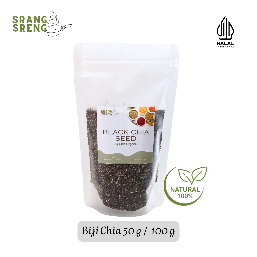 Jual Biji Chia Organik 50 gr & 100 gr | Black Chia Seed | Organic Black ...