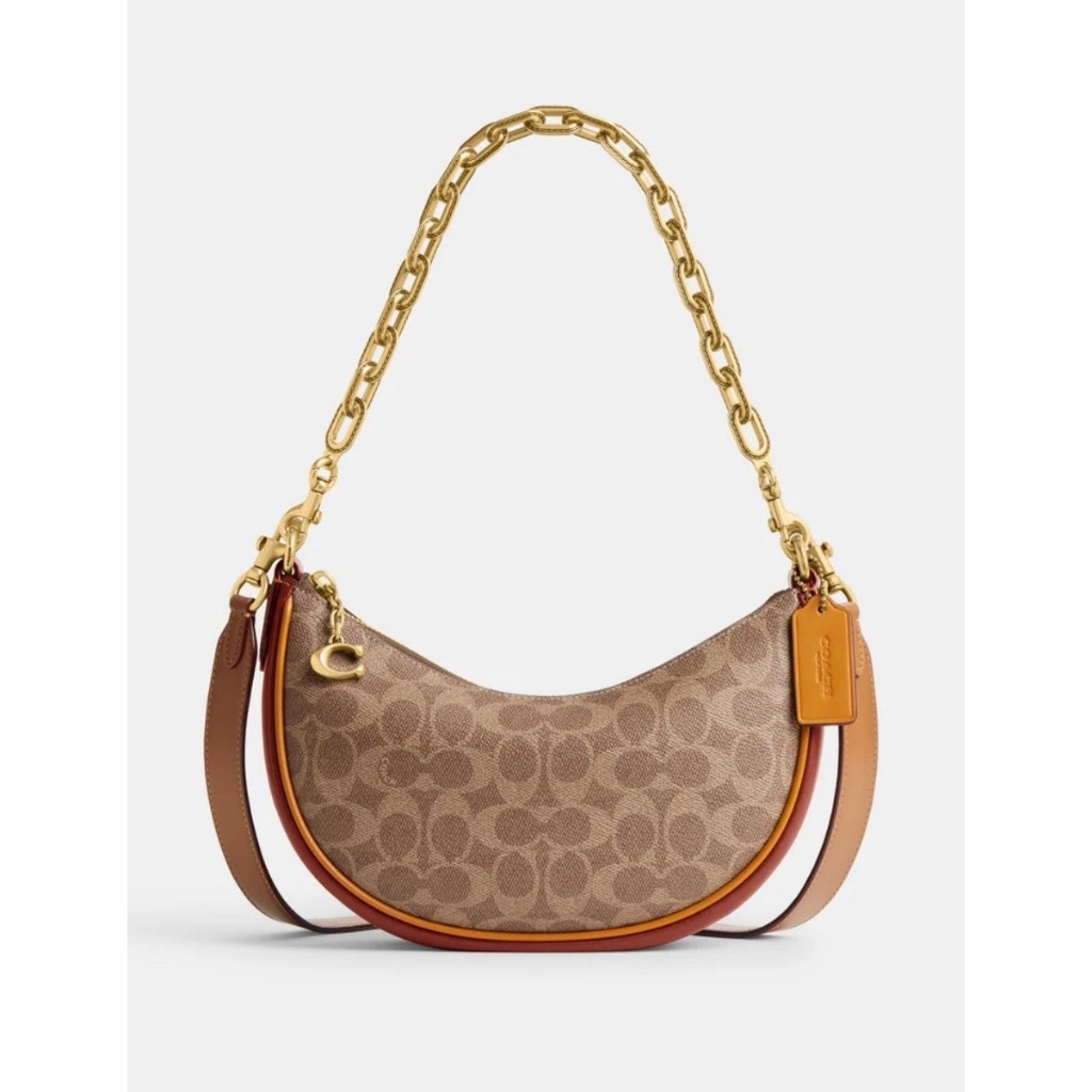 Jual TAS BRANDEDV Mira Coated Canvas Signature Shoulder Bag with Chain ...
