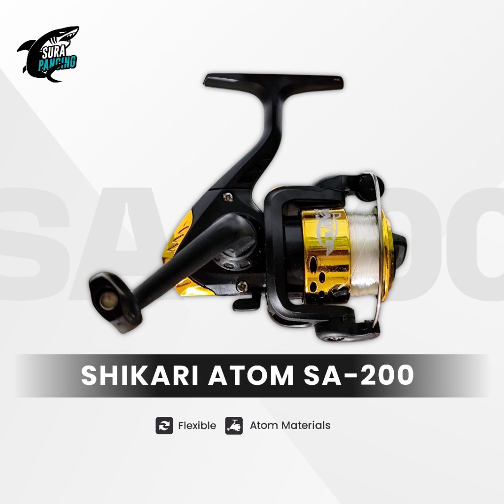 Jual Reel Pancing Spinning SHIKARI Atom SA-22 | BONUS SENAR! | Shopee ...