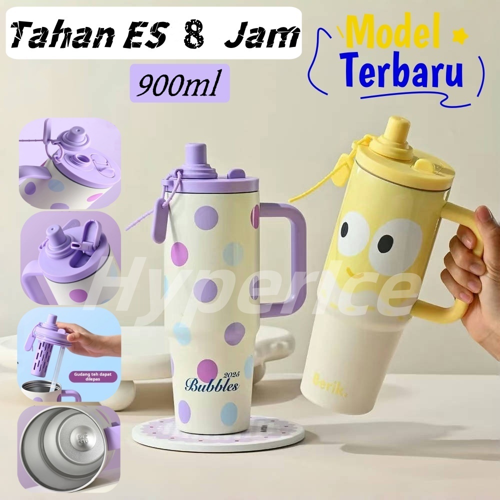 Jual [COD]Tumbler Stainless Vacuum 900ml Portable Thermos Botol minum ...