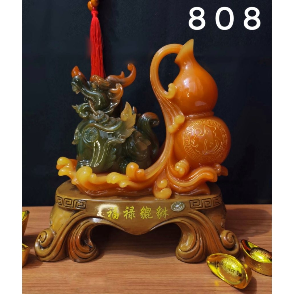Jual Panjangan Fengshui Qilin dan Labu / Patung Qilin dan Labu / Patung ...