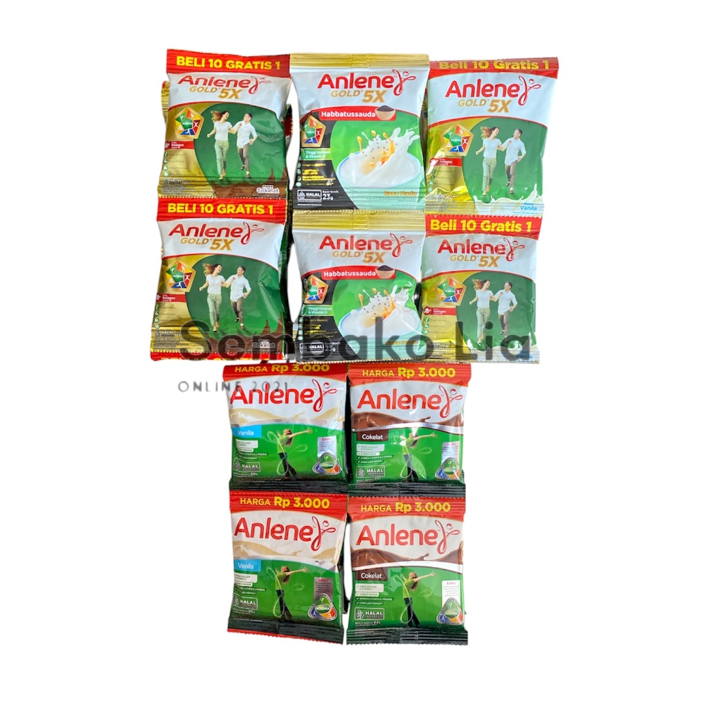Jual Anlene Susu Bubuk Sachet Vanila 20gr Renteng / Anlene Sachet ...