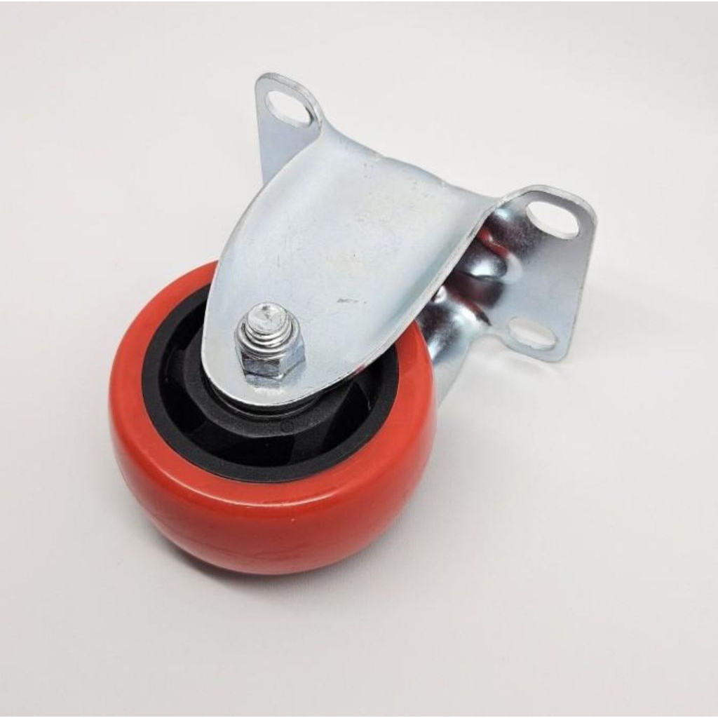 Jual RODA PU MERAH MEDIUM DUTY 3 INCH ( MATI/RIGID ) | Shopee Indonesia