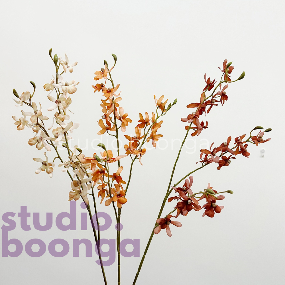 Jual Artificial Flowers Premium Mini Orchid Faux Palsu Anggrek 3 Kepala ...