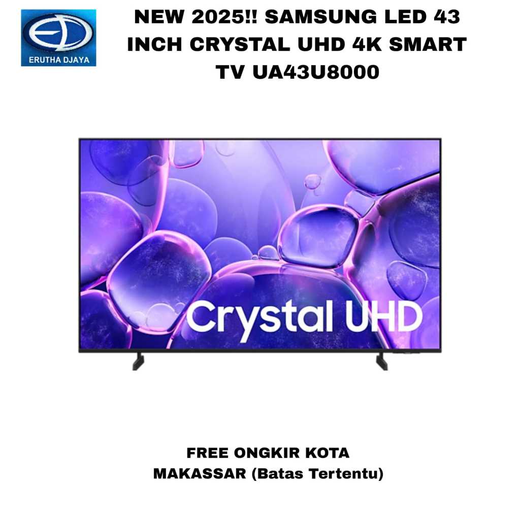 Jual SAMSUNG LED 43 INCH CRYSTAL UHD 4K SMART TV 43U8000 | Shopee Indonesia
