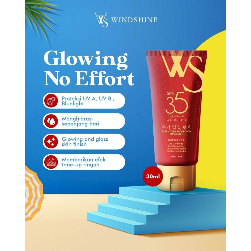 Jual Sunscreen Windshine SPF 35++ Bpom Original | Shopee Indonesia